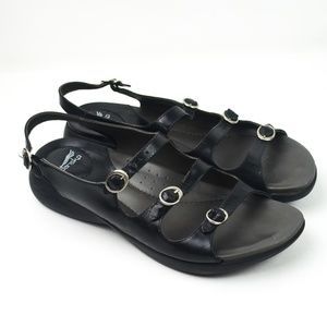 Dansko 41 US 10.5-11 Black Leather Sandals